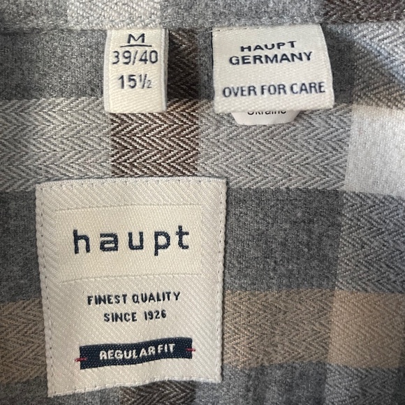 Haupt Regular Fit Men’s Plaid (Size Medium) - Picture 2 of 7